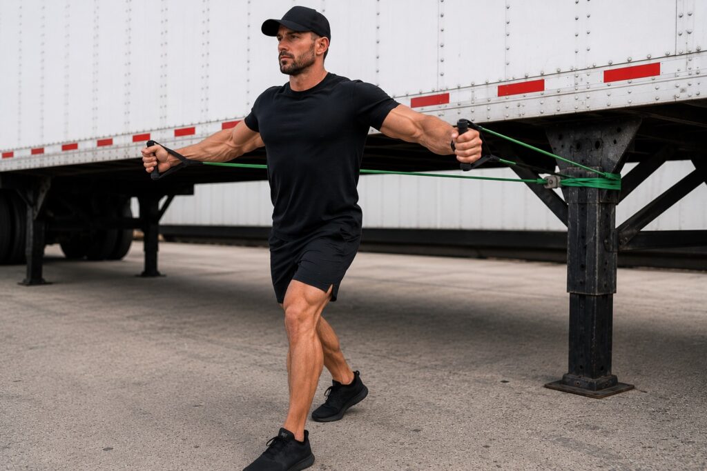 resistance-bands- chest- flies-for truck drivers