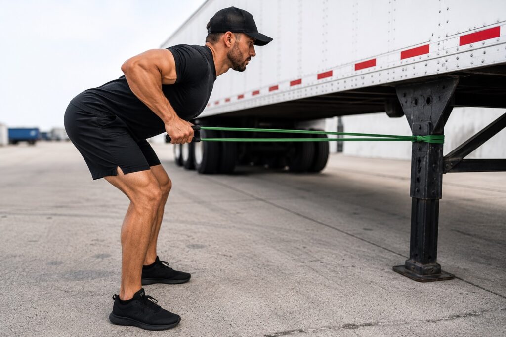 Resistance-bands-rows-for-truck-drivers