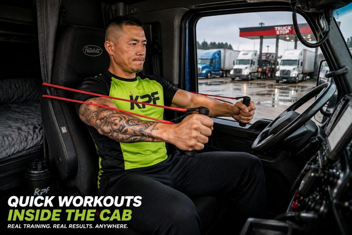 Quick-workout-routine-in-truck-cabs